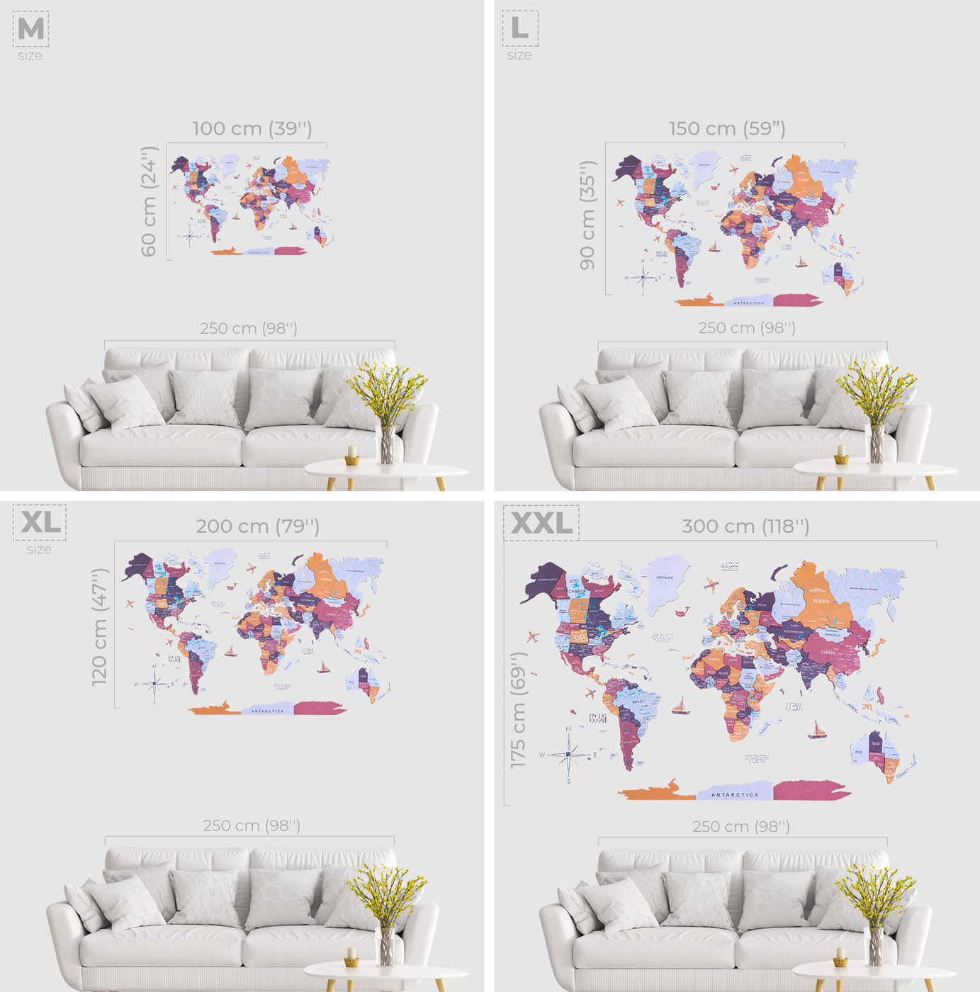 3D Wooden World Map Rodeo by EnjoyTheWood