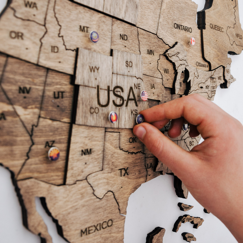 3D Wooden World Map Terra by EnjoyTheWood