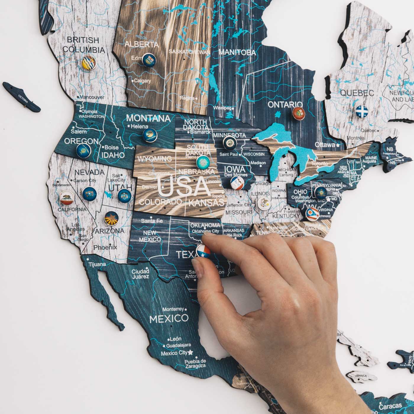 3D Wooden World Map Mystery by EnjoyTheWood