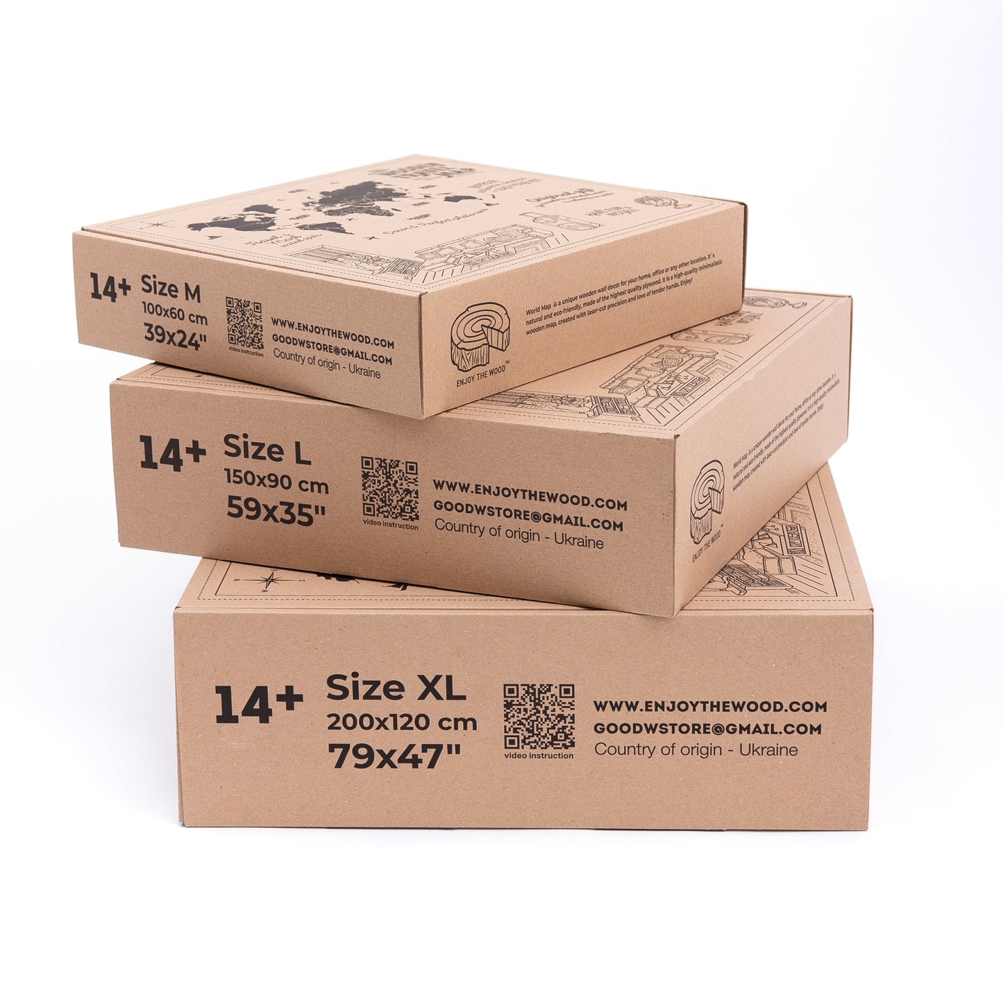 3D Weltkarte aus Holz physisch