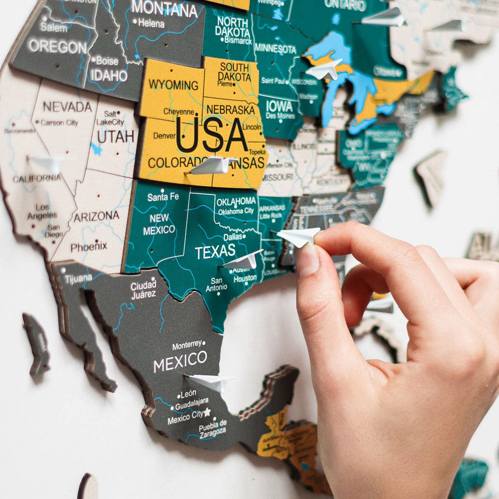3D Wooden World Map Country by EnjoyTheWood