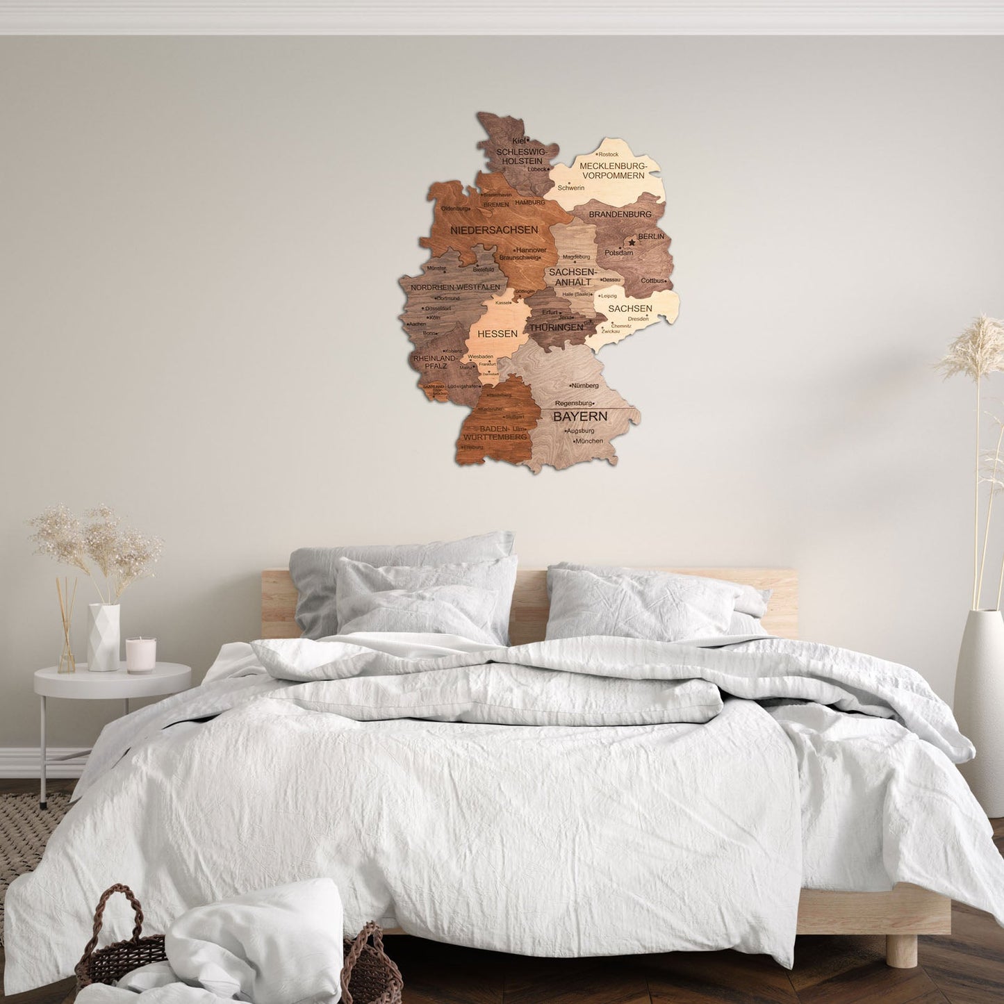 3D Germany Wooden Map Multicolor